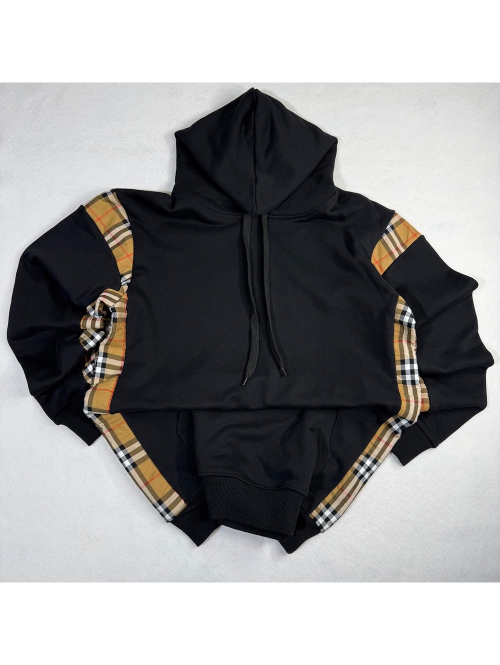 Burberry Check Panel Hoodie